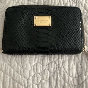 Black zip wallet